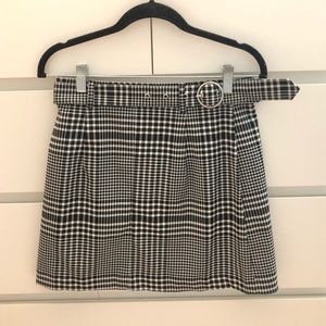 Plaid belted Skirt